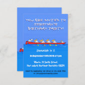 ペリおもしろいカン漕ぎ漫画イラストレーション 招待状 (正面/裏面)