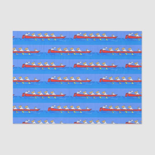 ペリおもしろいカン漕ぎ漫画イラストレーション 薄葉紙 (正面)