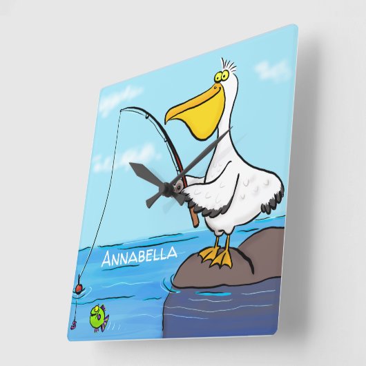 ペリおもしろいカン漫画 スクエア壁時計 (傾斜)