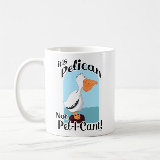 ペリおもしろいカンPel I Cant Sea Birdモットー コーヒーマグカップ (左)