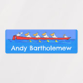 ペリおもしろいカ漕ぎガパーソナライズされたー ラベル (デザイン1)