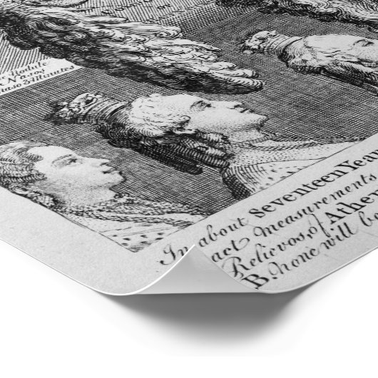 ペリウィッグの5つの命令, 1761 ポスター (角)