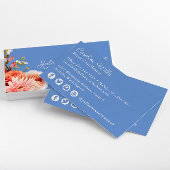 ペリウィンクルのシックなピンクと桃の花 名刺