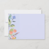 ペリウィンクルの花柄 3.5" x 5" レスポンス カード (裏面)