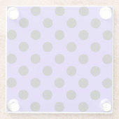 ペリウィンクルの黒い水玉模様 ガラスコースター (裏面)