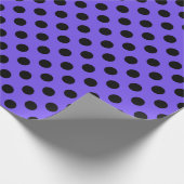 ペリウィンクルの黒い水玉模様 ラッピングペーパー (角)