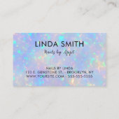 ペリウィンクルアクアオパール赤面ブラシストローク 名刺 (裏面)