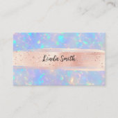 ペリウィンクルアクアオパール赤面ブラシストローク 名刺 (正面)