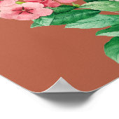 ペリウィンクルオレンジテラコッタ結婚のシーティングチャート ポスター (角)