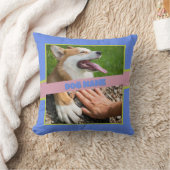 ペリウィンクルカスタムカラー犬の名前と写真 クッション (ブランケット)