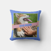 ペリウィンクルカスタムカラー犬の名前と写真 クッション (正面)