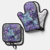 ペリウィンクルガーデン 鍋つかみ&鍋敷きセット (正面/裏面)