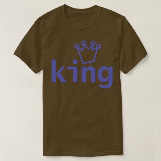 ペリウィンクルキングクラウンタイポグラフィ Tシャツ (デザイン正面)