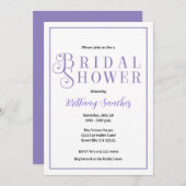 ペリウィンクルクラシックブライダルシャワー招待 招待状 (正面/裏面)