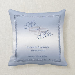 ペリウィンクルグリッター結婚&シルバーリングや輪 クッション