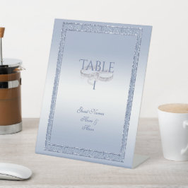 ペリウィンクルグリッター結婚&シルバーリングや輪 台座サイン