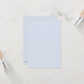 ペリウィンクルグレイ淡い色のソフトホワイトパステル無地のカラー カード (正面/裏面インサイチュ)