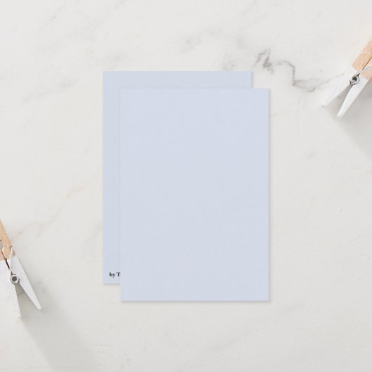 ペリウィンクルグレイ淡い色のソフトホワイトパステル無地のカラー カード (正面/裏面インサイチュ)