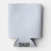 ペリウィンクルグレイ淡い色のソフトホワイトパステル無地のカラー 缶クーラー (正面)