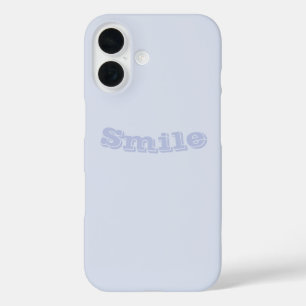 ペリウィンクルグレイ淡い色のソフトホワイトパステル無地のカラー iPhone 16ケース