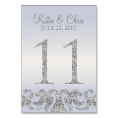 ペリウィンクルシルバーグリッタールックテーブルナンバーズ11 テーブルナンバー (裏面)