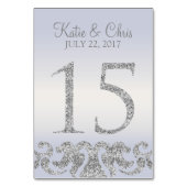 ペリウィンクルシルバーグリッタールックテーブルナンバーズ15 テーブルナンバー (裏面)