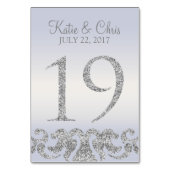 ペリウィンクルシルバーグリッタールックテーブルナンバーズ19 テーブルナンバー (裏面)