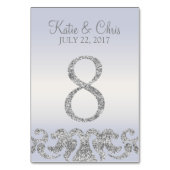 ペリウィンクルシルバーグリッタールックテーブルナンバー8 テーブルナンバー (裏面)