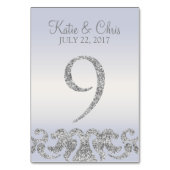 ペリウィンクルシルバーグリッタールックテーブルナンバー9 テーブルナンバー (裏面)