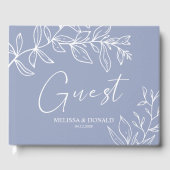 ペリウィンクルシンプルフラワーズボホ結婚ズ ゲストブック (正面)