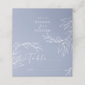 ペリウィンクルシンプルフラワー結婚ズ座席表 プレイスカード (外部開封)