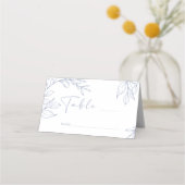 ペリウィンクルシンプルフラワー結婚ズ座席表 プレイスカード (正面)