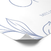 ペリウィンクルシンプルフラワー結婚ズCard & Gift Po ポスター (角)