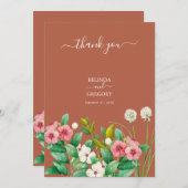 ペリウィンクルバーンオレンジテラコッタ結婚ズ セーブザデート (正面/裏面)