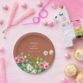 ペリウィンクルバーンオレンジテラコッタ結婚ズ ペーパープレート (パーティー)