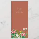 ペリウィンクルバーンオレンジテラコッタ結婚ズ メニュー (裏面)