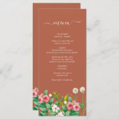 ペリウィンクルバーンオレンジテラコッタ結婚ズ メニュー (正面/裏面)