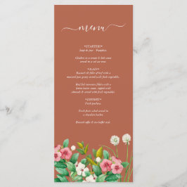 ペリウィンクルバーンオレンジテラコッタ結婚ズ メニュー