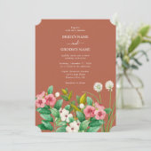 ペリウィンクルバーンオレンジテラコッタ結婚ズ 招待状 (スタンド正面)