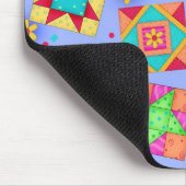 ペリウィンクルパッチワークキルトブロックマウスパッド マウスパッド (コーナー)