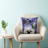 ペリウィンクルパンジー装飾用クッション クッション (椅子)