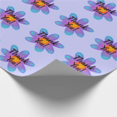 ペリウィンクルパープルサンキューラッピング紙 ラッピングペーパー (角)