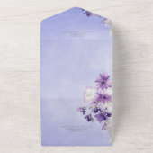 ペリウィンクルパープルボホフローラディナー オールインワン招待状 (外側)