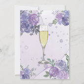 ペリウィンクルパープル牡丹ブランチ&バブリー 招待状 (裏面)