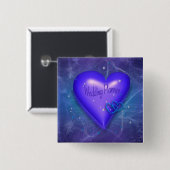 ペリウィンクルパープル&アクアウェディングプランナーボタン 缶バッジ (正面&裏面)