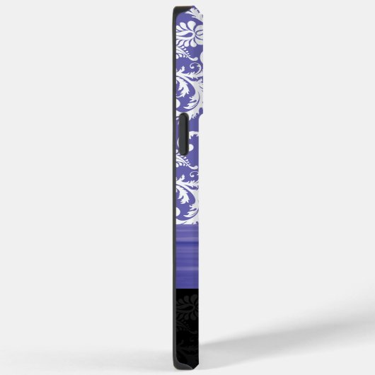 ペリウィンクルフェイクダイヤモンドダマスクiPhone Case-Mate iPhoneケース (裏面 / 右)