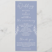 ペリウィンクルフラワーシンプルズ結婚式 プログラム (正面)