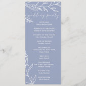 ペリウィンクルフラワーシンプルズ結婚式 プログラム (裏面)