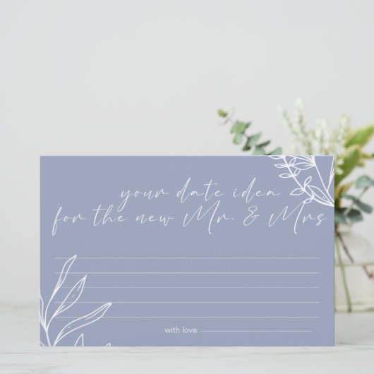 ペリウィンクルフラワーズデイトナイトアイディアシャワーゲーム 便箋 (スタンド正面)