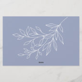 ペリウィンクルフラワーズデイトナイトアイディアシャワーゲーム 便箋 (裏面)